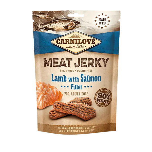 Carnilove Jerky Lamb with Salmon Fillet Dog Treat Bern Pet Foods