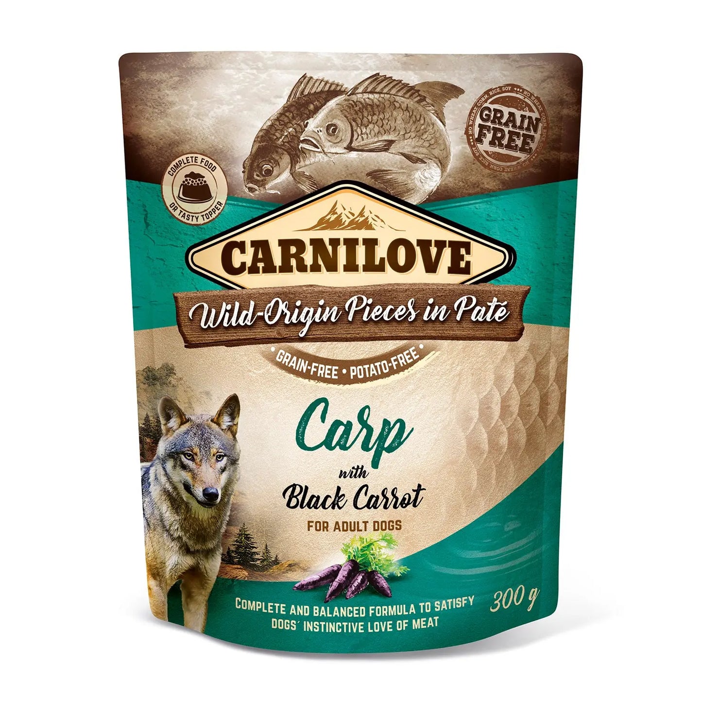 Carnilove Dog Food Pouch - Carp with Black Carrot Bern Pet Foods