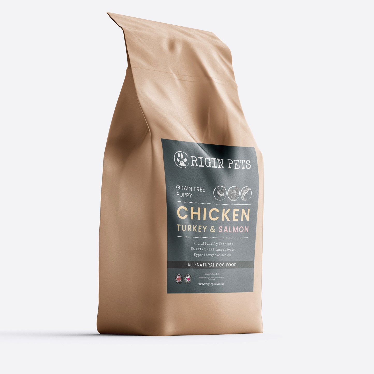 Origin Pets Chicken, Turkey & Salmon & Sweet Potato Puppy Dog Food