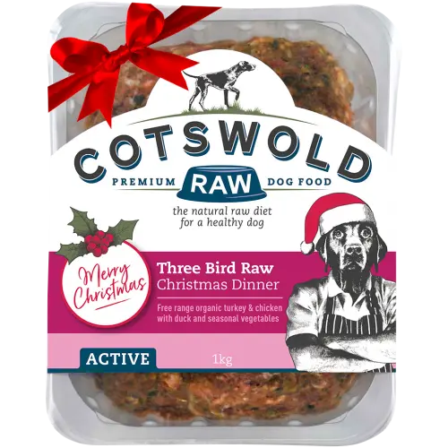 80/20 Adult Working Active Christmas 3 Bird Raw 500g Mince Cotswold Raw
