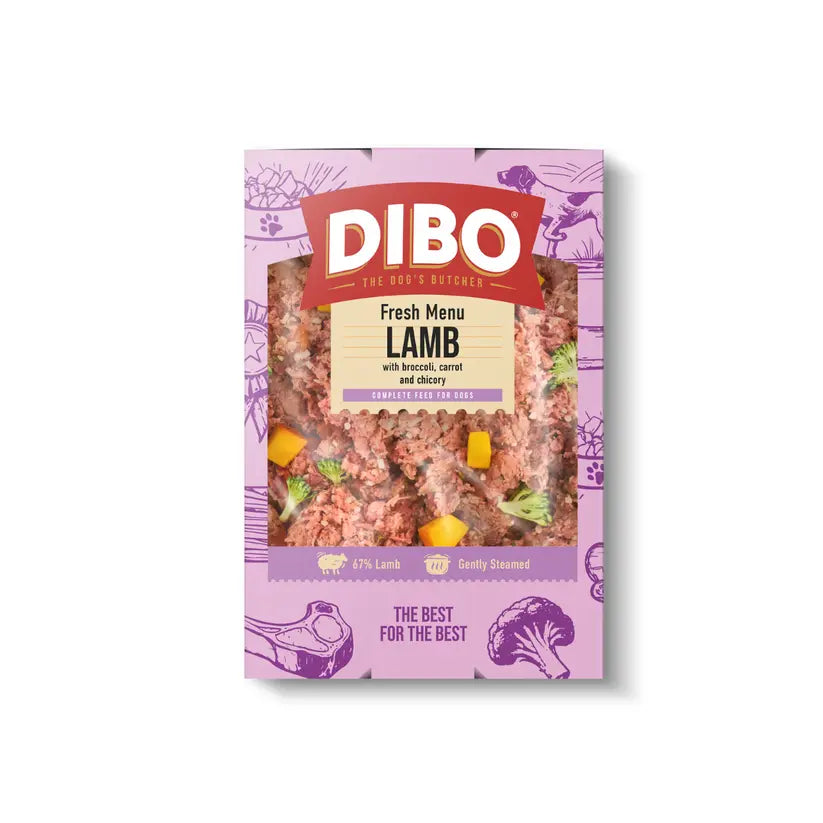 DIBO Fresh Menu Lamb with broccoli, carrot and chicory - 400g Dibo