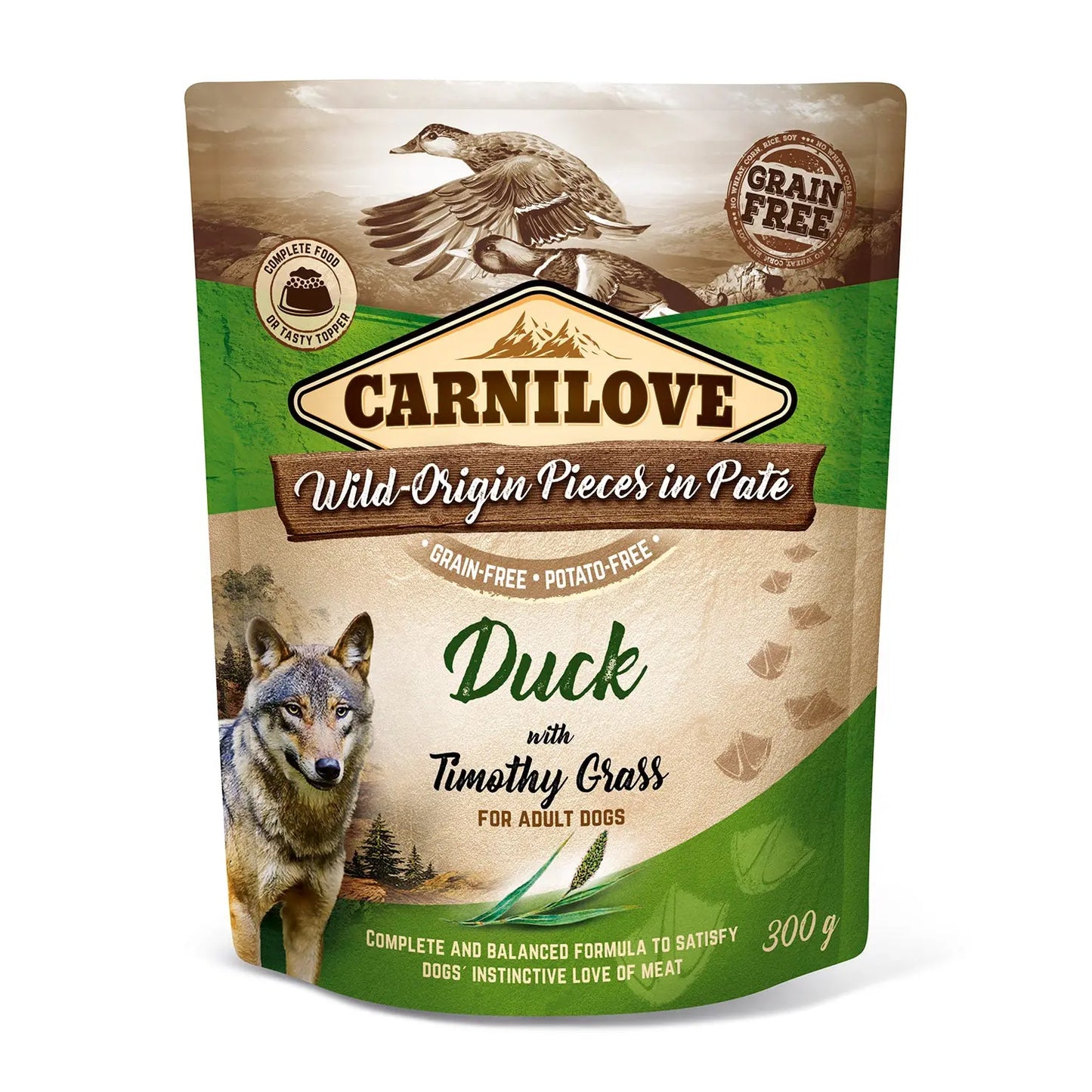 Carnilove Dog Food Pouch - Duck with Timothy Grass Bern Pet Foods