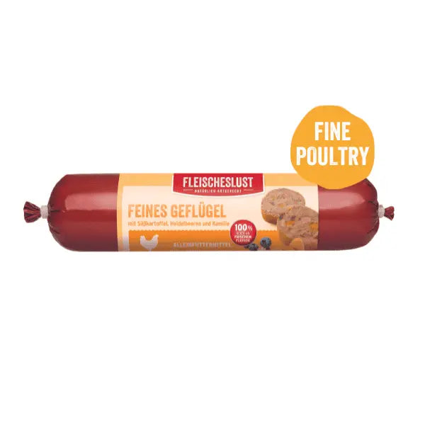 Fleischeslust Fine Poultry with sweet potato and chamomile 800g Bern Pet Foods