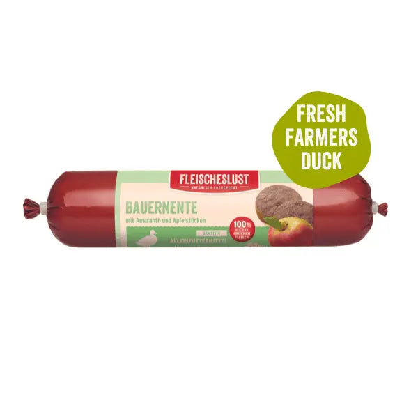 Fleischeslust Farm Duck with apple and amaranth 400g Bern Pet Foods