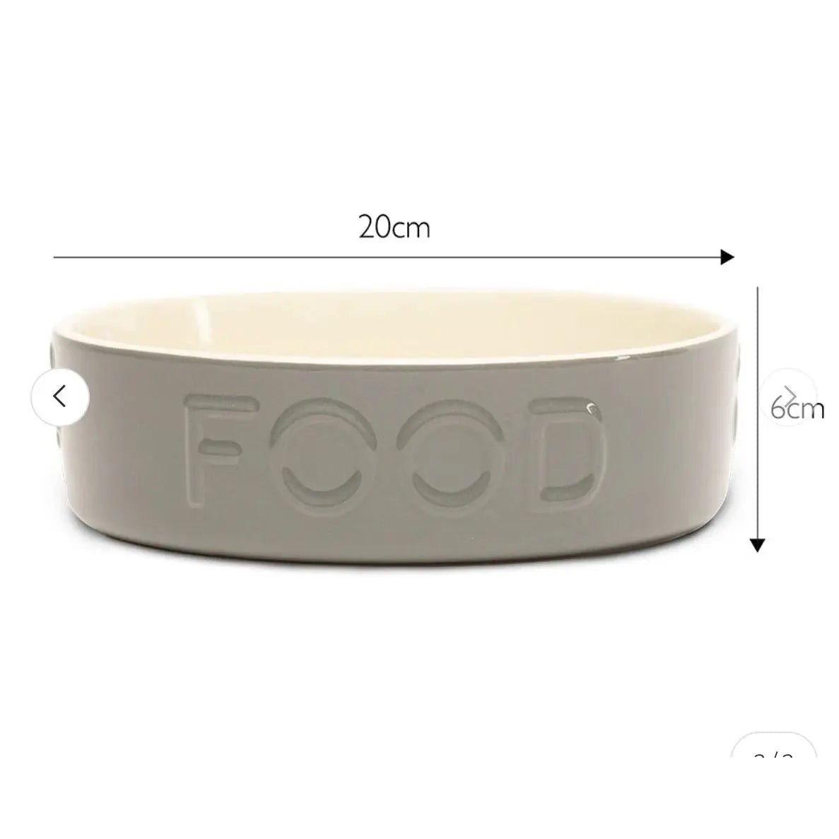 Scruffs classic slow feeder pet bowl 20cm grey Origin Pets Longton