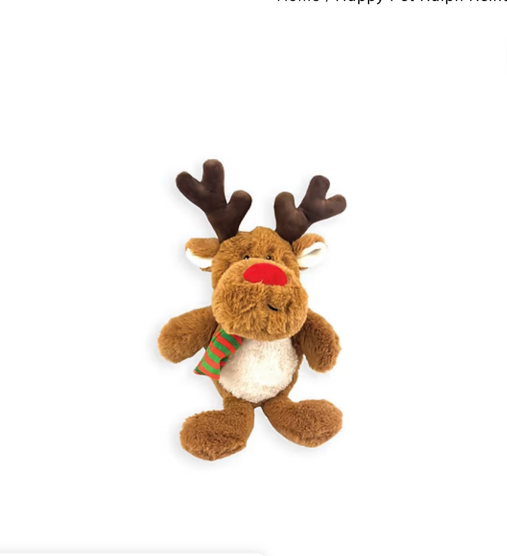 Happy Pet Ralph Reindeer Plush Christmas Dog Toy
