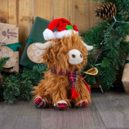 Ancol Festive Ferguson Highland Cow Dog Toy