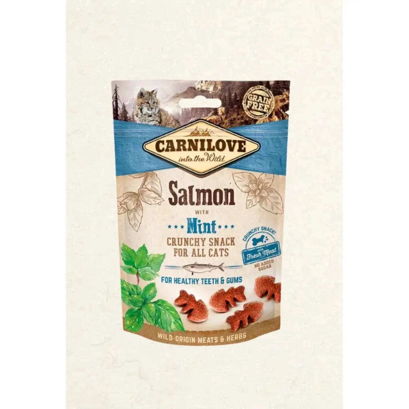 Carnilove Salmon with Mint Crunchy Snack for Cats Origin Pets Longton