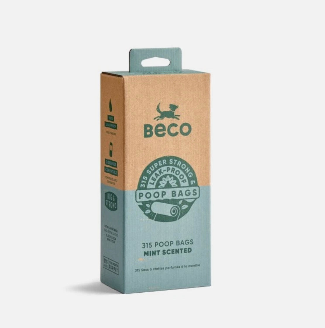 Beco Extra Large Poop Bags Mint Scented 21 Rolls