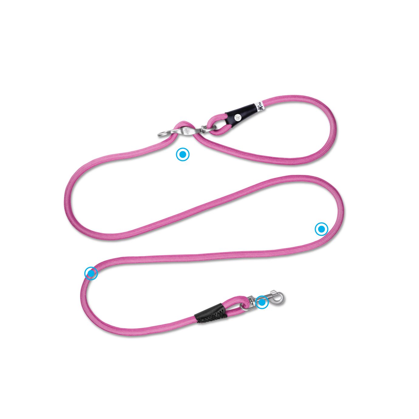 Curly Vario Comfort Leash Fushia - Small