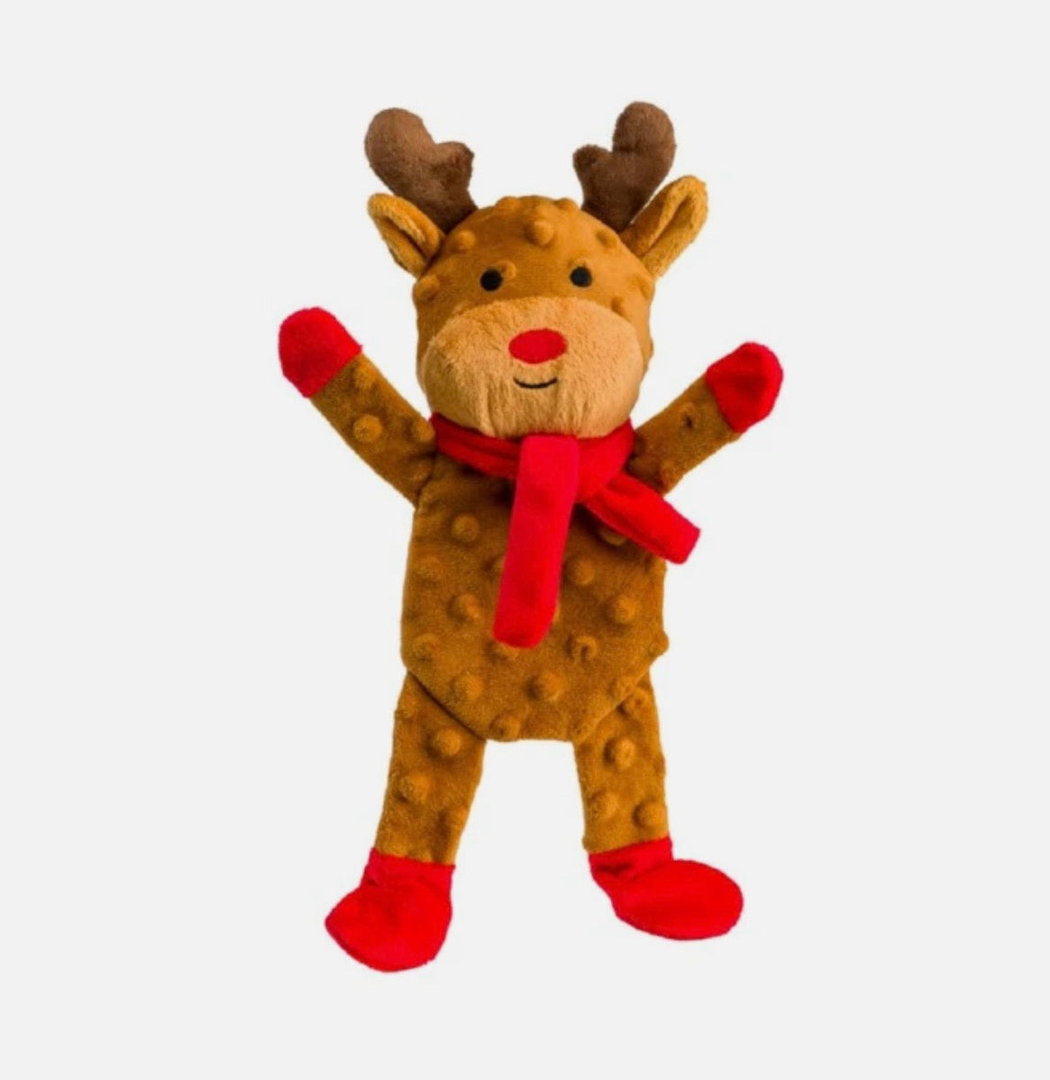 House Of Paws Reindeer Crinkle Flattie Dog Toy