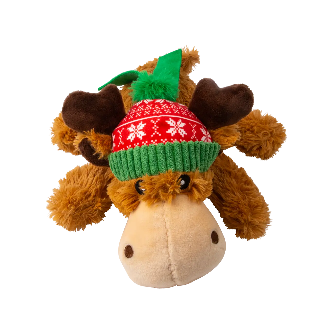 KONG Holiday Cozie Reindeer Medium Dog Toy – Plush Festive Reindeer with Squeaker KONG