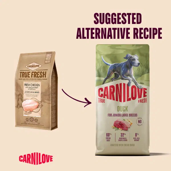 Carnilove NEW True Fresh Duck Grain Free Dog Food - Puppy 4kg Carnilove