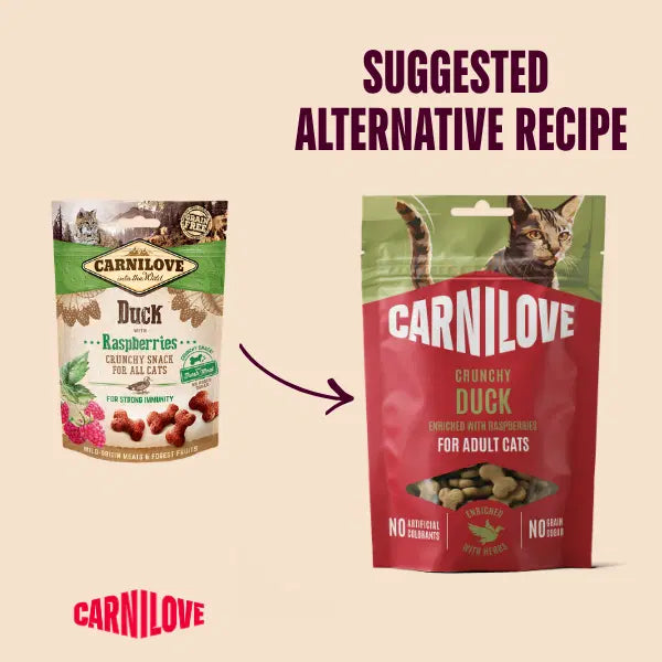 Carnilove NEW Duck With Rasberries Cat Treats Carnilove