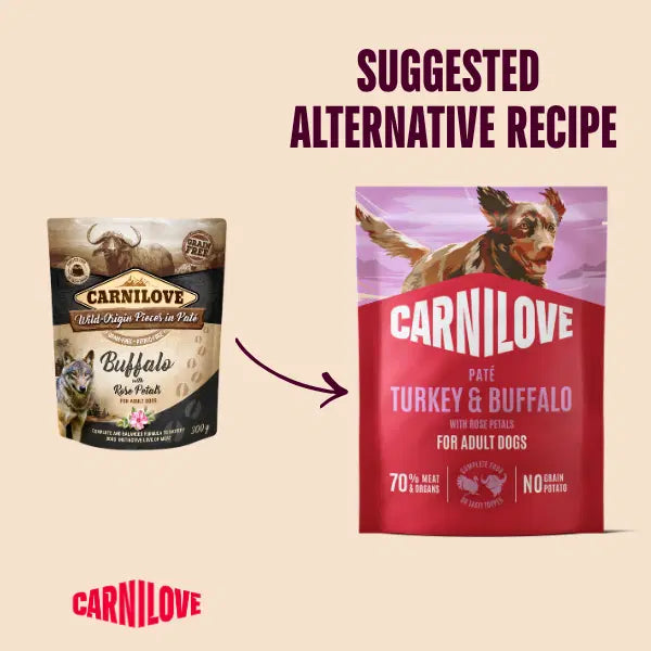 Carnilove NEW Turkey And Buffalo Pate With Rose Petals 300g