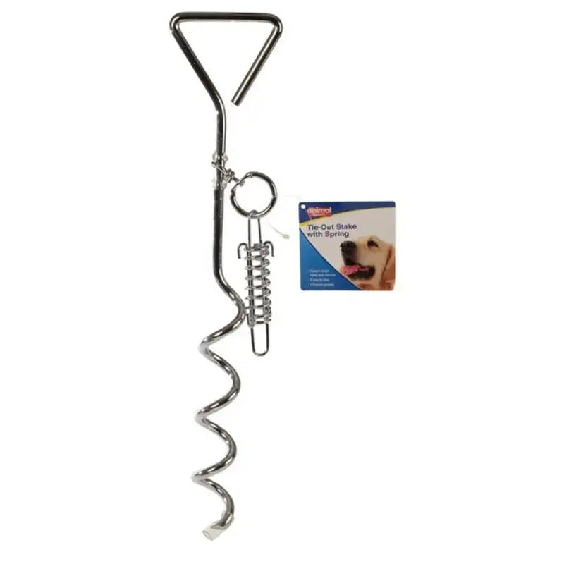 Animal Instincts Spiral Tie Out Stake With Spring 41cm Pedigree