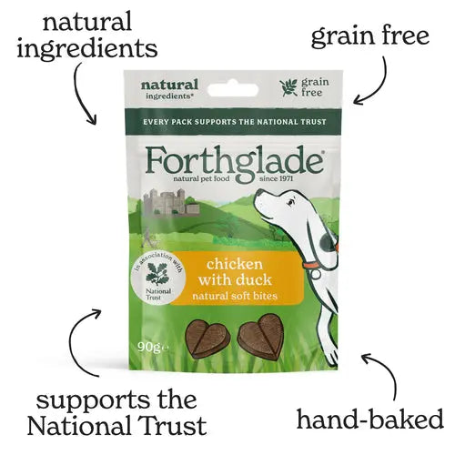 Forthglade Soft Bites Treats Chicken & Duck 90g Forthglade
