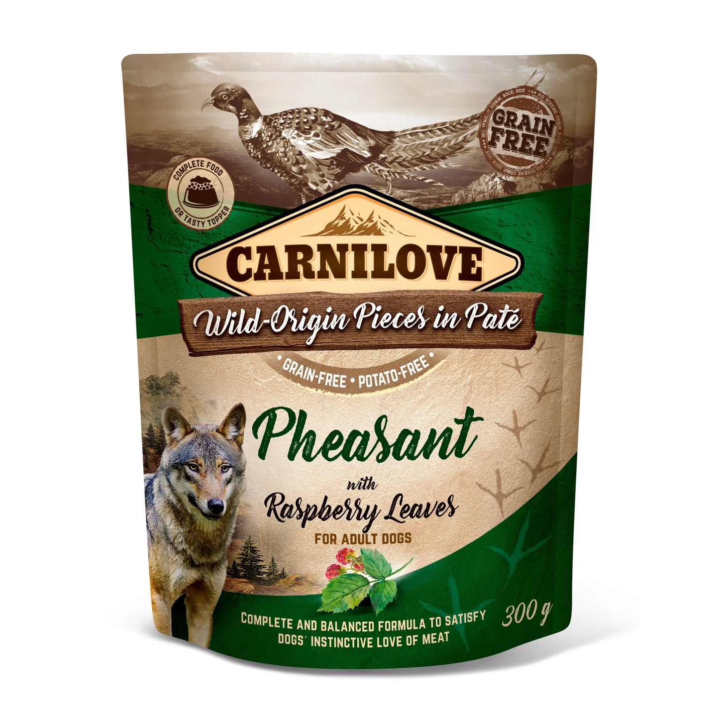 Carnilove Dog Food Pouch - Pheasant with Raspberry Leaves Bern Pet Foods