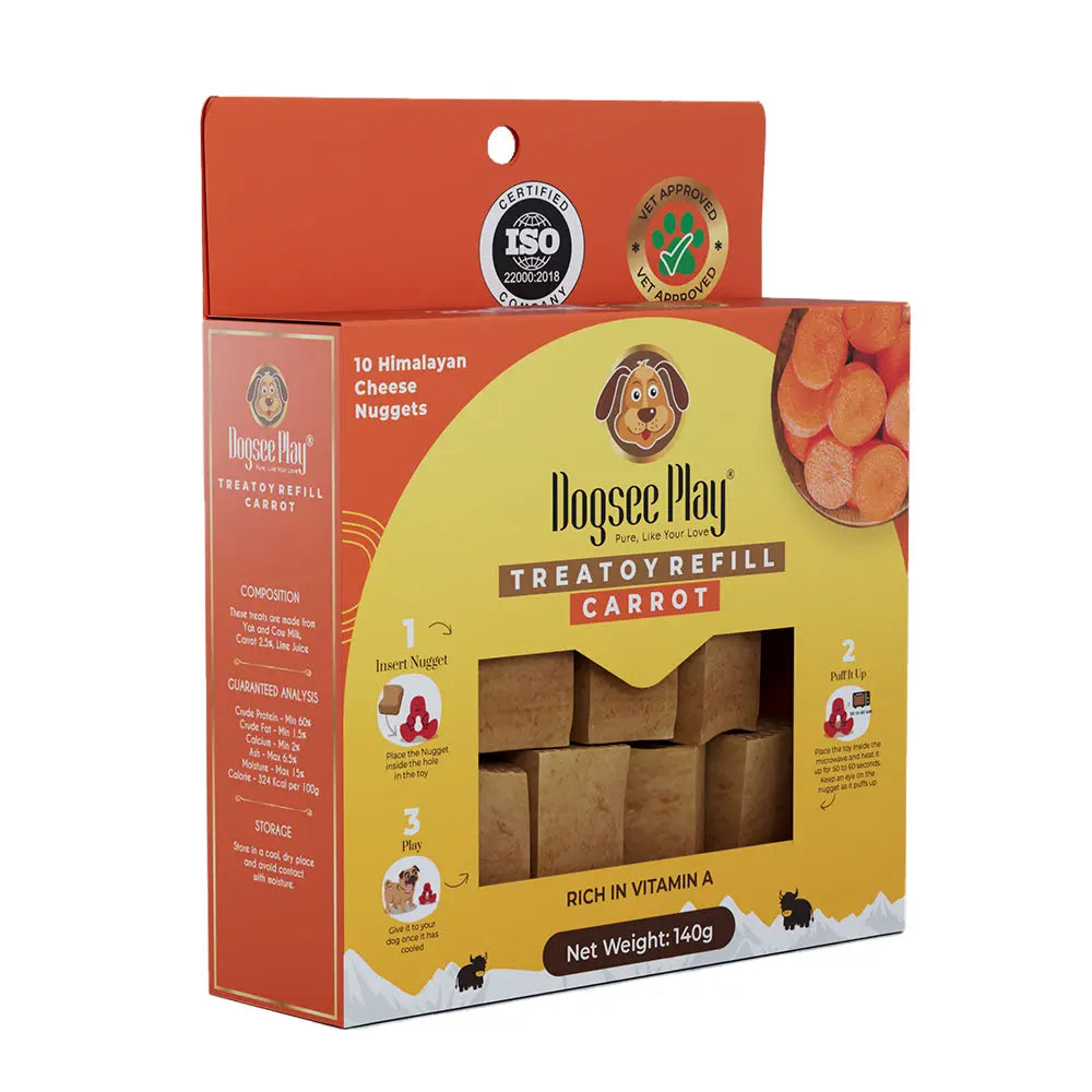 Dogsee Play Refill Pack Carrot Dog Treat Dogsee