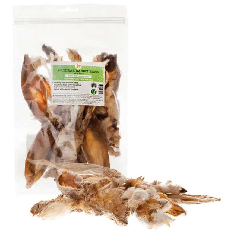 Rabbit Ears with Hair 100g JR Pet Products
