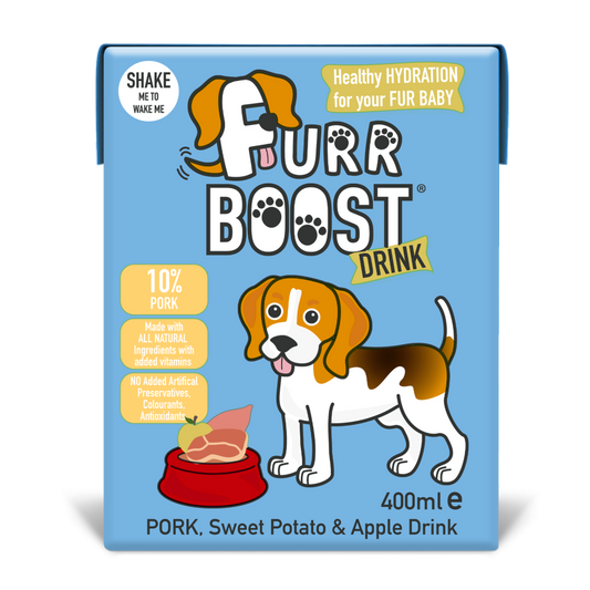 Furr Boost Nutritional Dog Drink with Pork, Salmon, Vegan, Chicken, and Beef Recipes