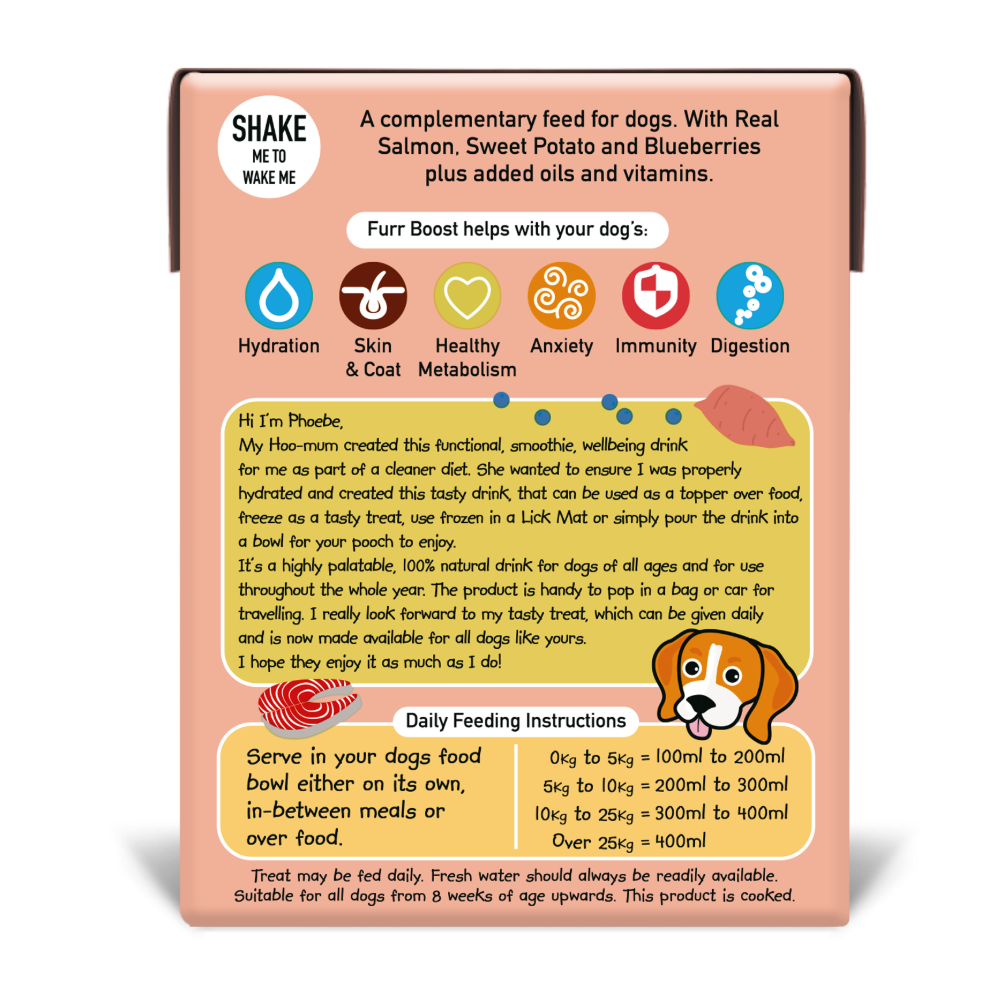 Furr Boost Nutritional Dog Drink with Pork, Salmon, Vegan, Chicken, and Beef Recipes