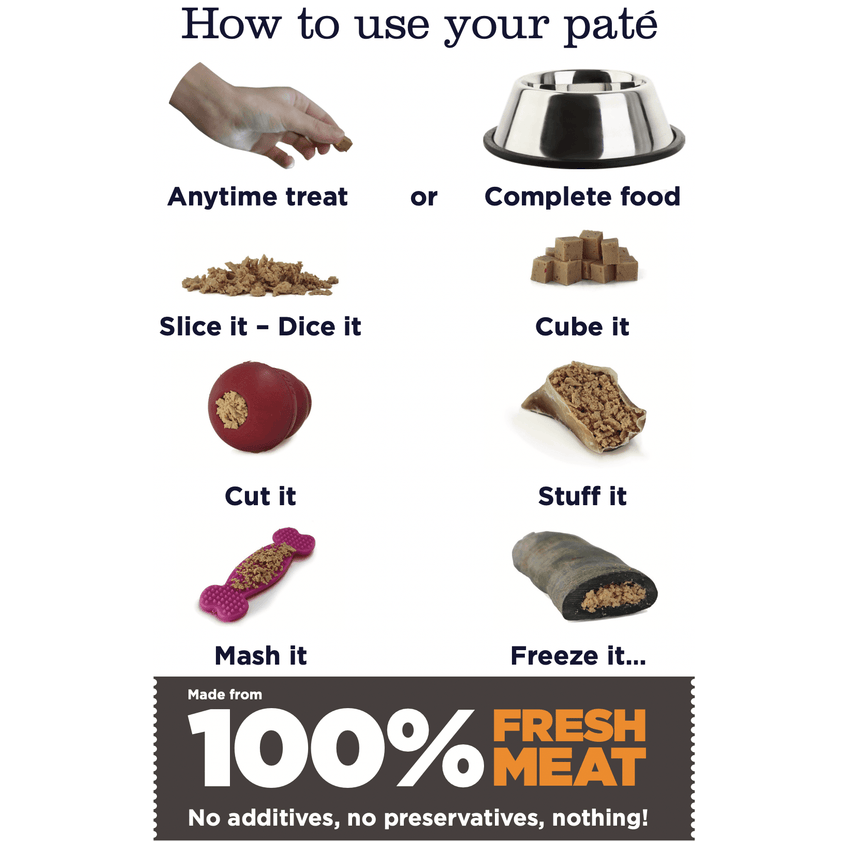 JR Pet Pure Pate Dog Treats 200g – Natural High-Quality Meat Recipes for Dogs