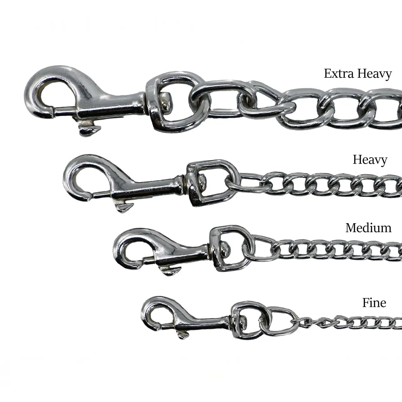 Leather Heavy Chain Lead Tan 90cm Ancol