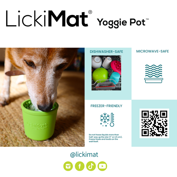 LickiMat Yoggi Pot Green