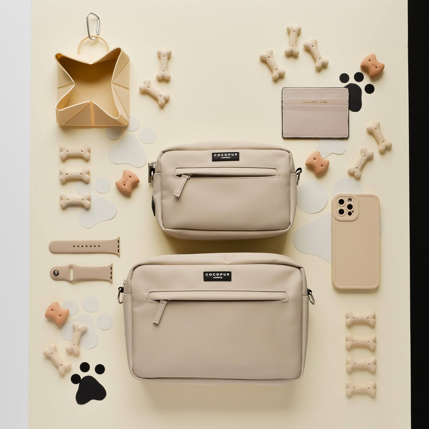 Large Dog Walking Bag - Caramel Latte