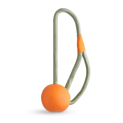 Beco Natural Rubber Slinger Toy for Fetch Orange Pedigree