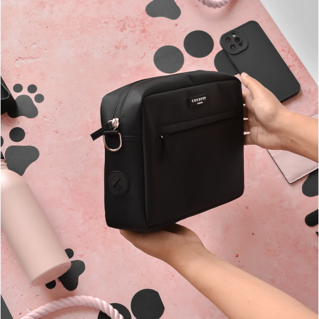 CocoPup London Large Dog Walking Bag - Black
