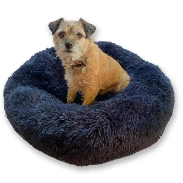 Super Plush Donut Bed 70cm Navy Ancol