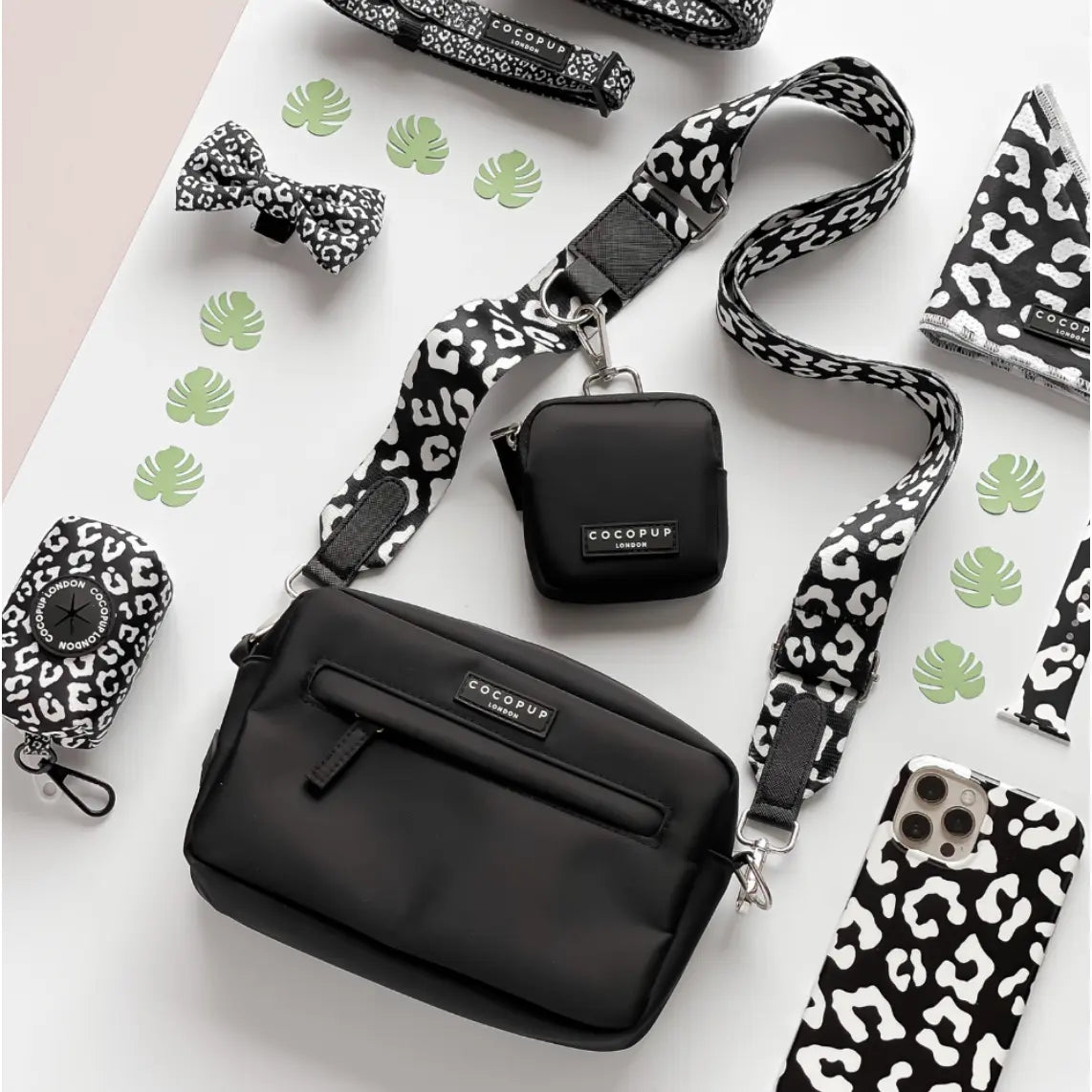 CocoPup London Bag Strap - Black Leopard Cocopup London