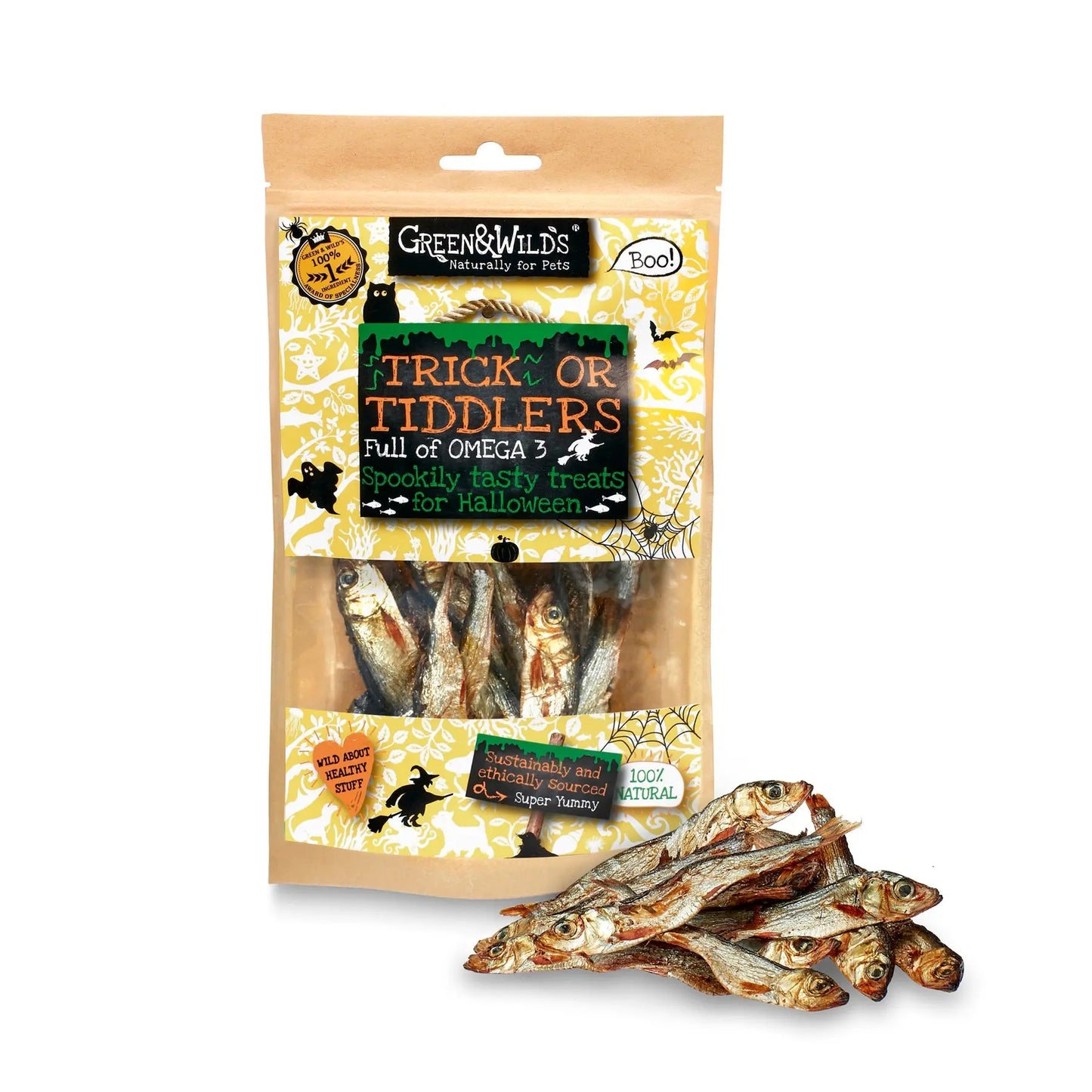 Green & Wilds Trick or Tiddlers Dog Treat - 75g Green & Wild's