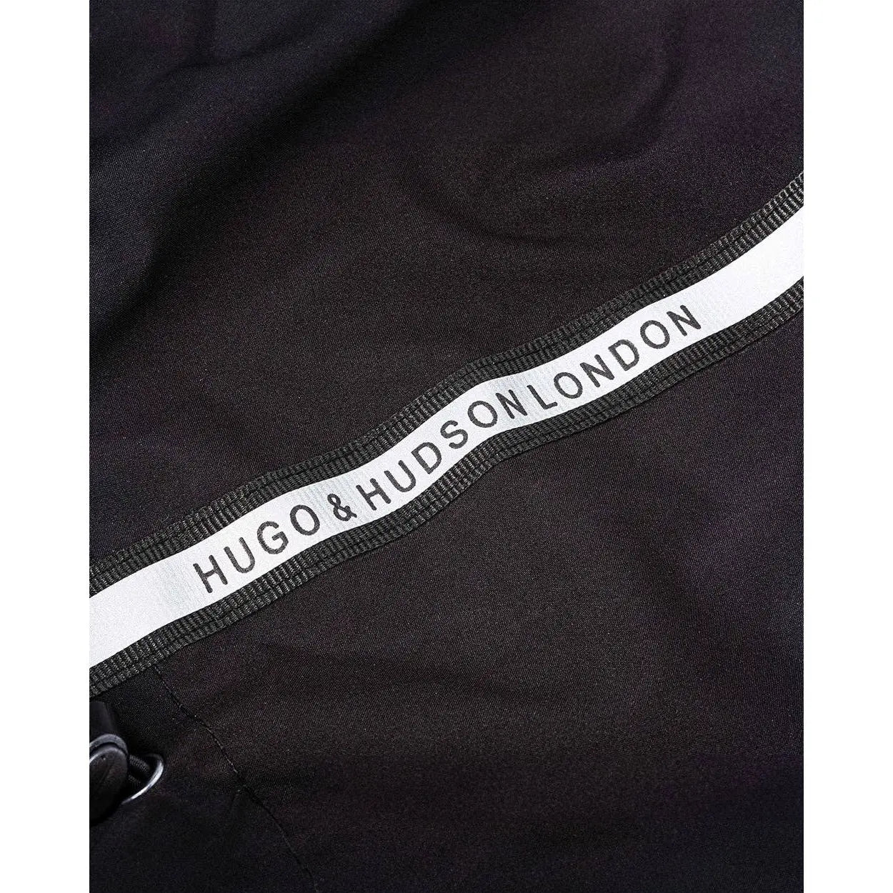 Reflective Hooded Dog Overalls - Black Hugo & Hudson