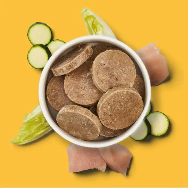 Nutriment Fresh Chicken Raw Dog Food Medallions - with Chicory & Courgette - 800g Nutriment
