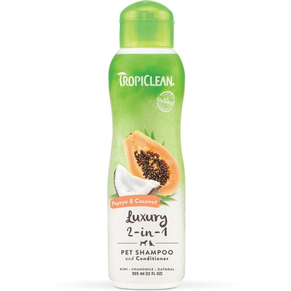 Tropiclean Papaya & Coconut 2-in-1 Pet Shampoo & Conditioner