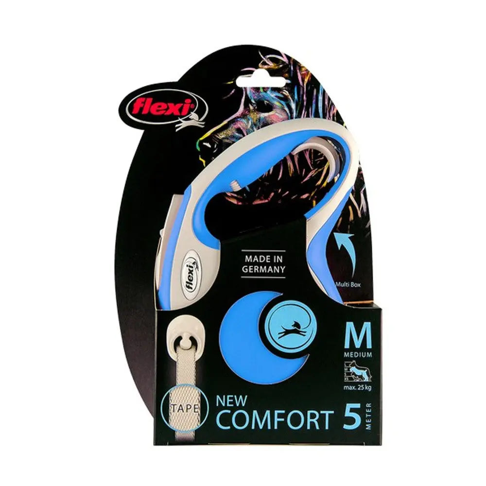 Flexi New Comfort M Tape 5m Blue Flexi