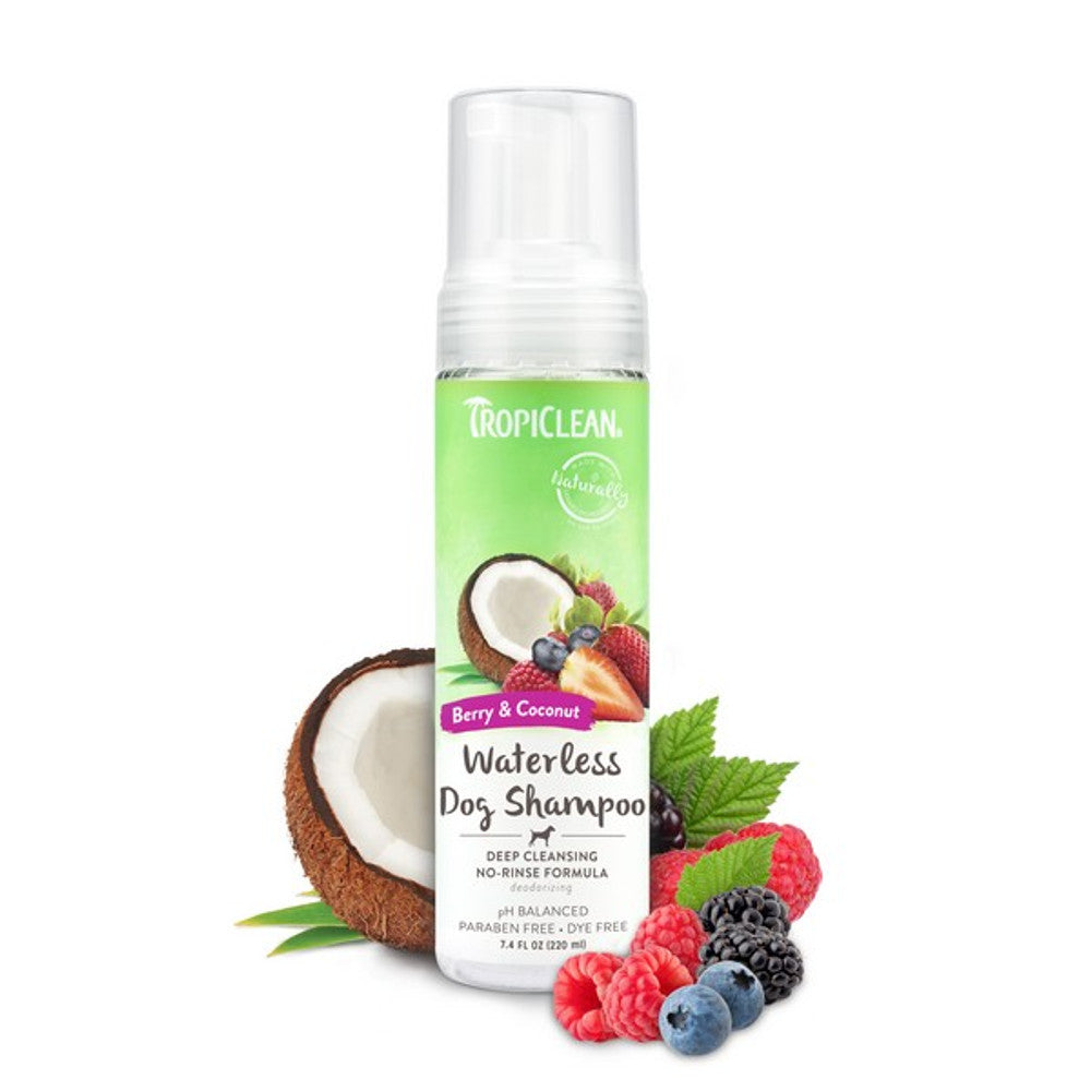 Tropiclean Waterless Berry & Coconut Shampoo