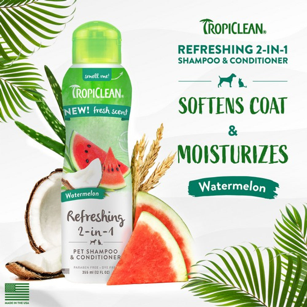 Tropiclean Watermelon Refreshing 2in1 Shampoo & Conditioner 355ml