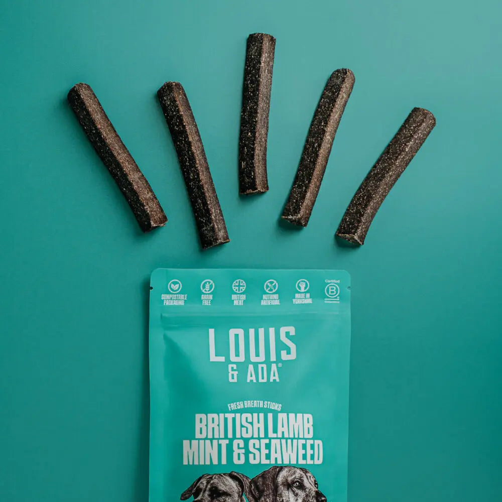 Louis & Ada British Lamb, Mint & Seawed Dog Treat - (5pcs) Naturaw