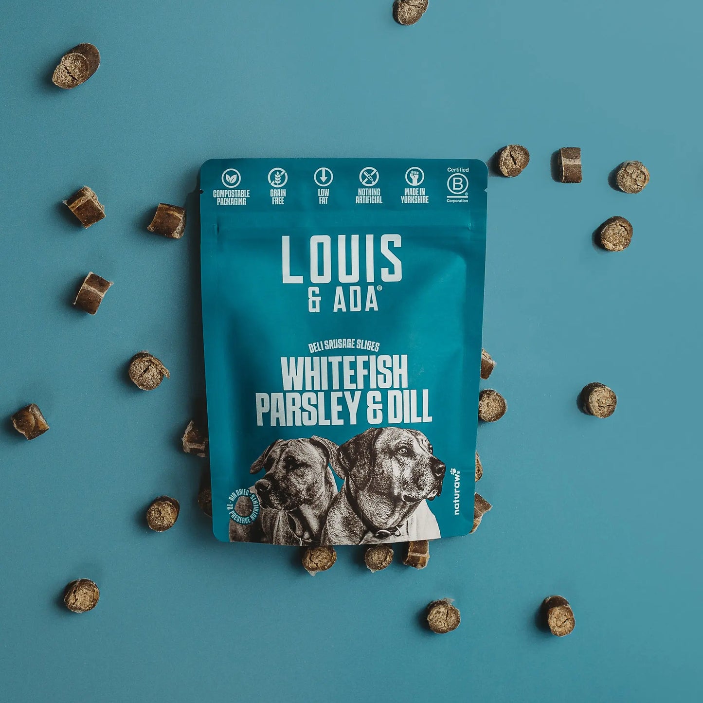 Louis & Ada British Whitefish, Parsley & Dill Dog Treat - 70g Naturaw