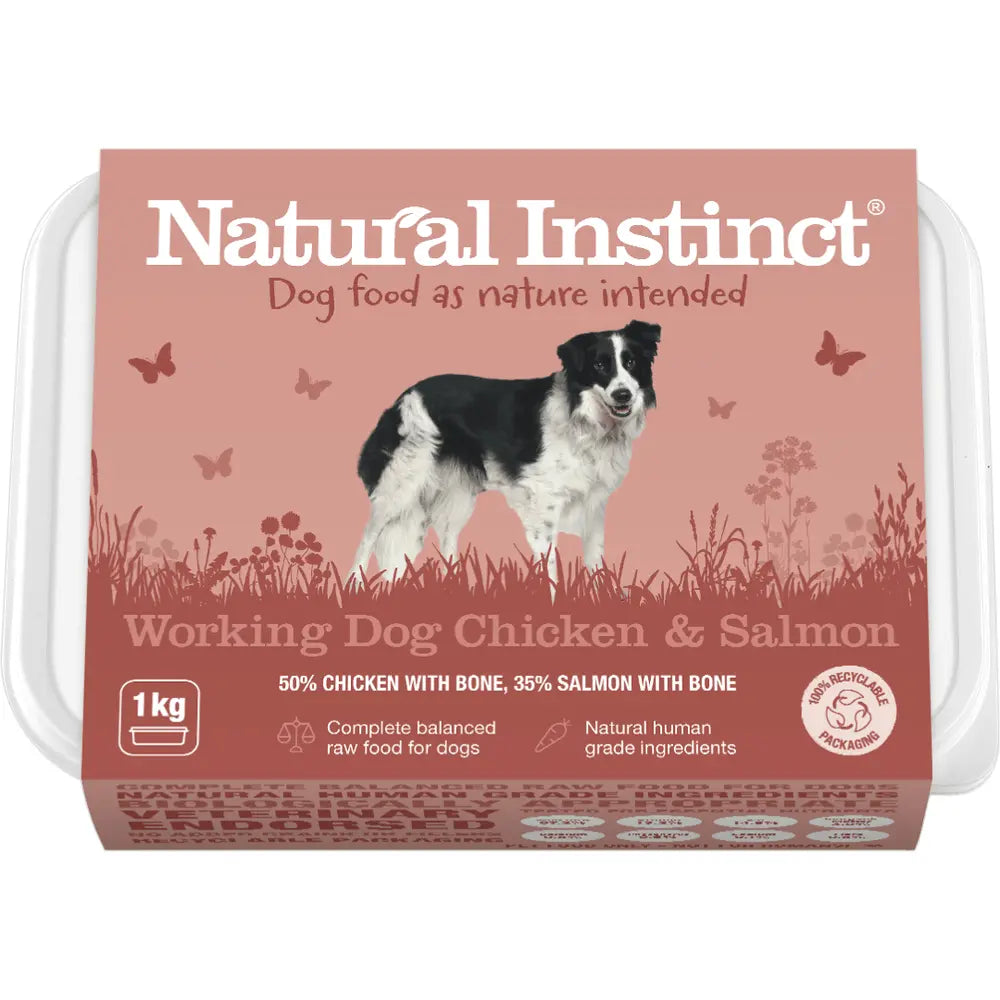 Natural Instinct 2x500g Working Dog Chicken And Salmon Natural Instinct