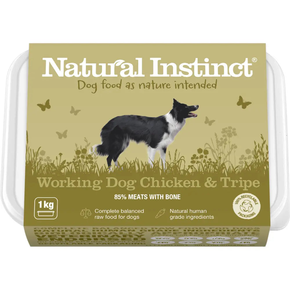 Natural Instinct Working Dog Chicken & Tripe 1kg Natural Instinct
