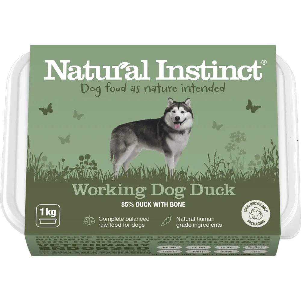 Natural Instinct Working Dog Duck 1kg Natural Instinct