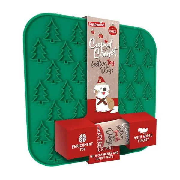 Cupid And Comet Lick Mat With Cranberry And Turkey Paste 75g Rosewood