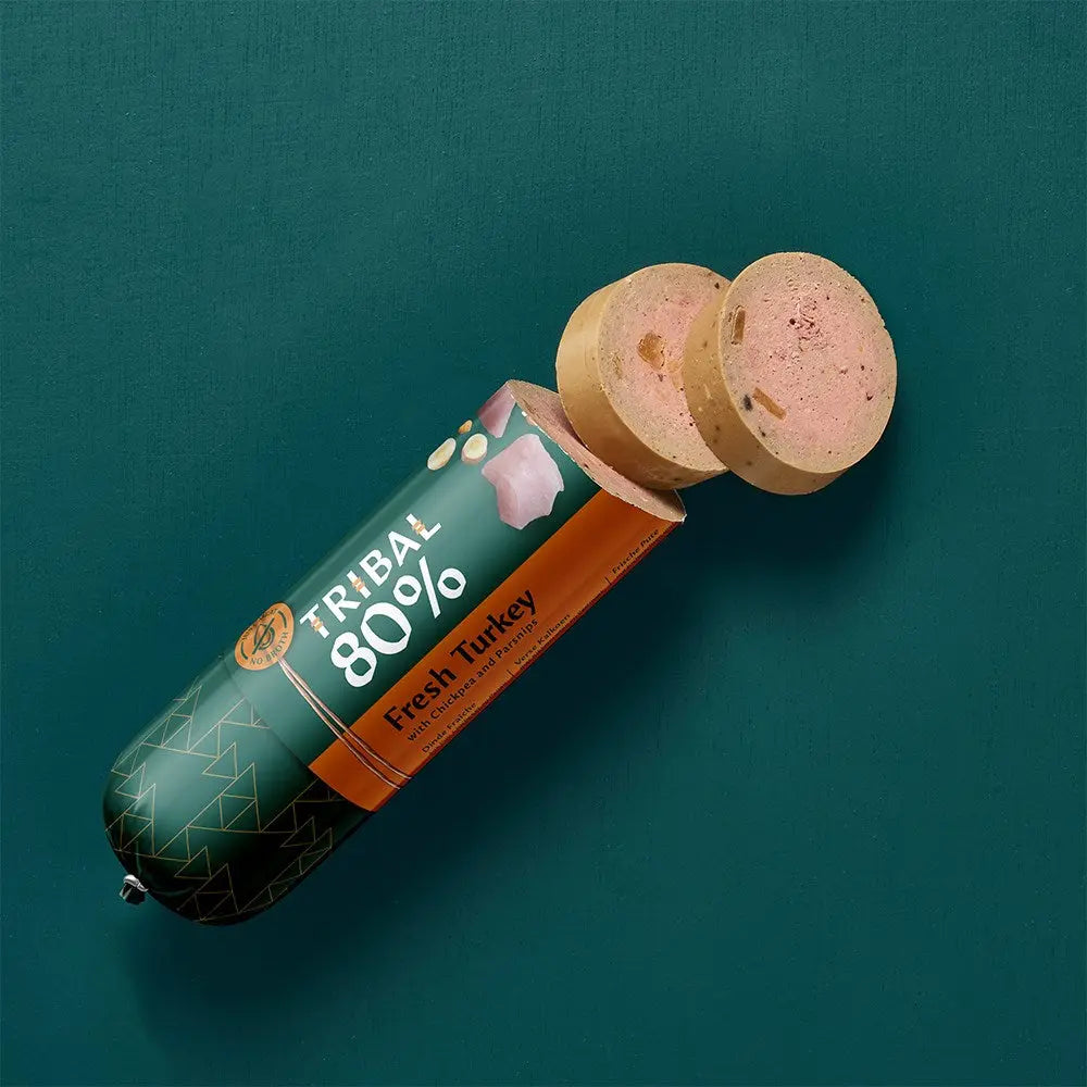 Tribal 80% Gourmet Sausage Fresh Turkey, 750g We.Pet