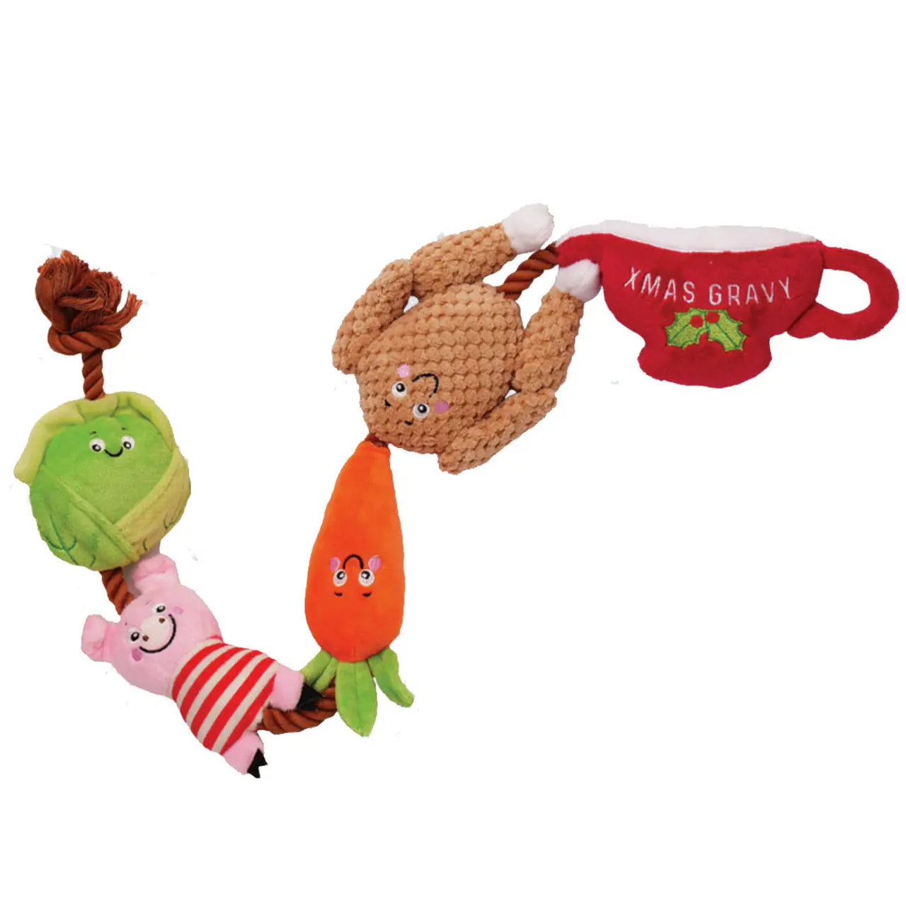 House Of Paws Christmas Dinner Rope Toy Dog Toy House Of Paws