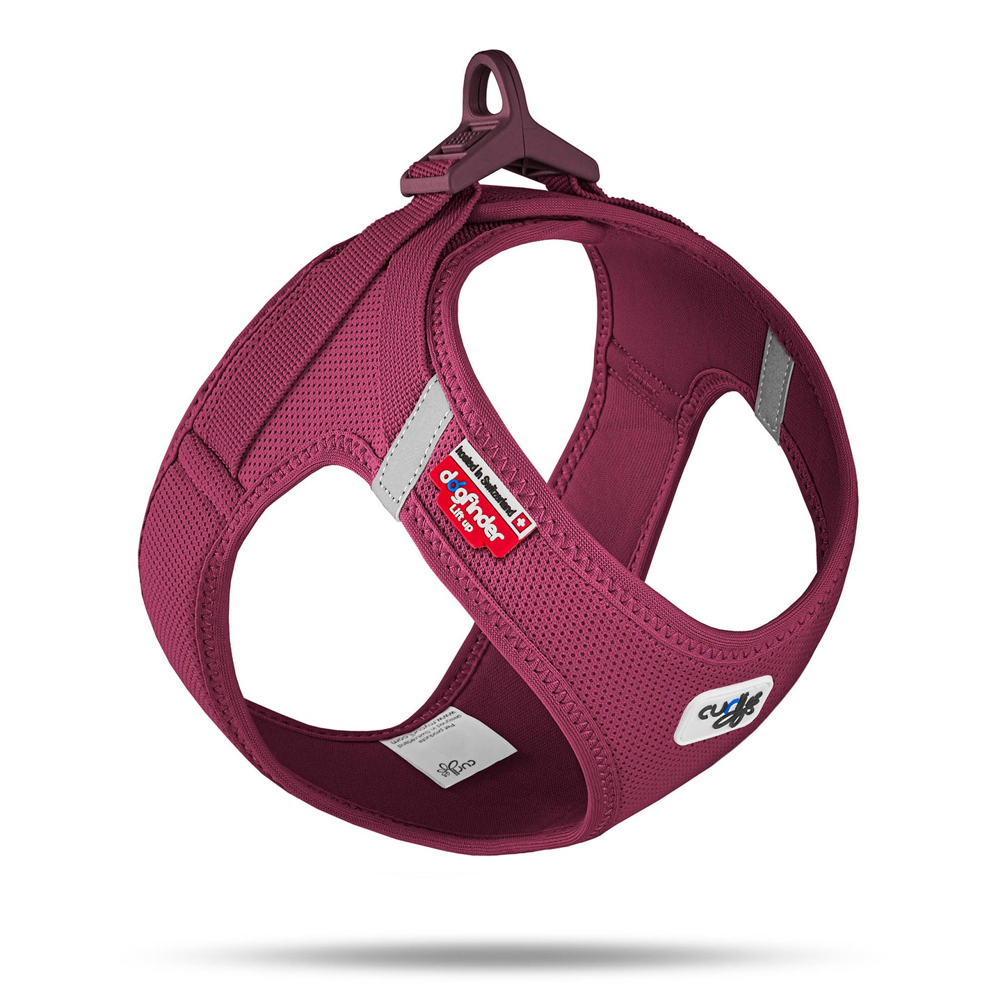 Curli Vest Dog Harness Clasp Air-Mesh Ruby Large